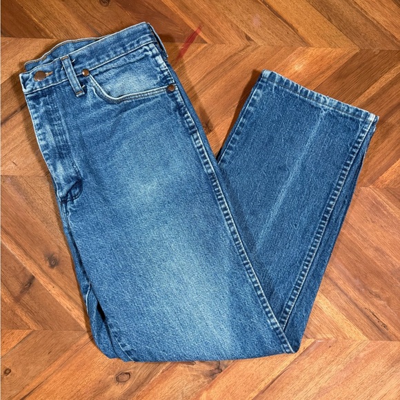Wrangler 936DEN Jeans Made in USA 36x30 90s Rigid Denim Cowboy Fit - Picture 4 of 6